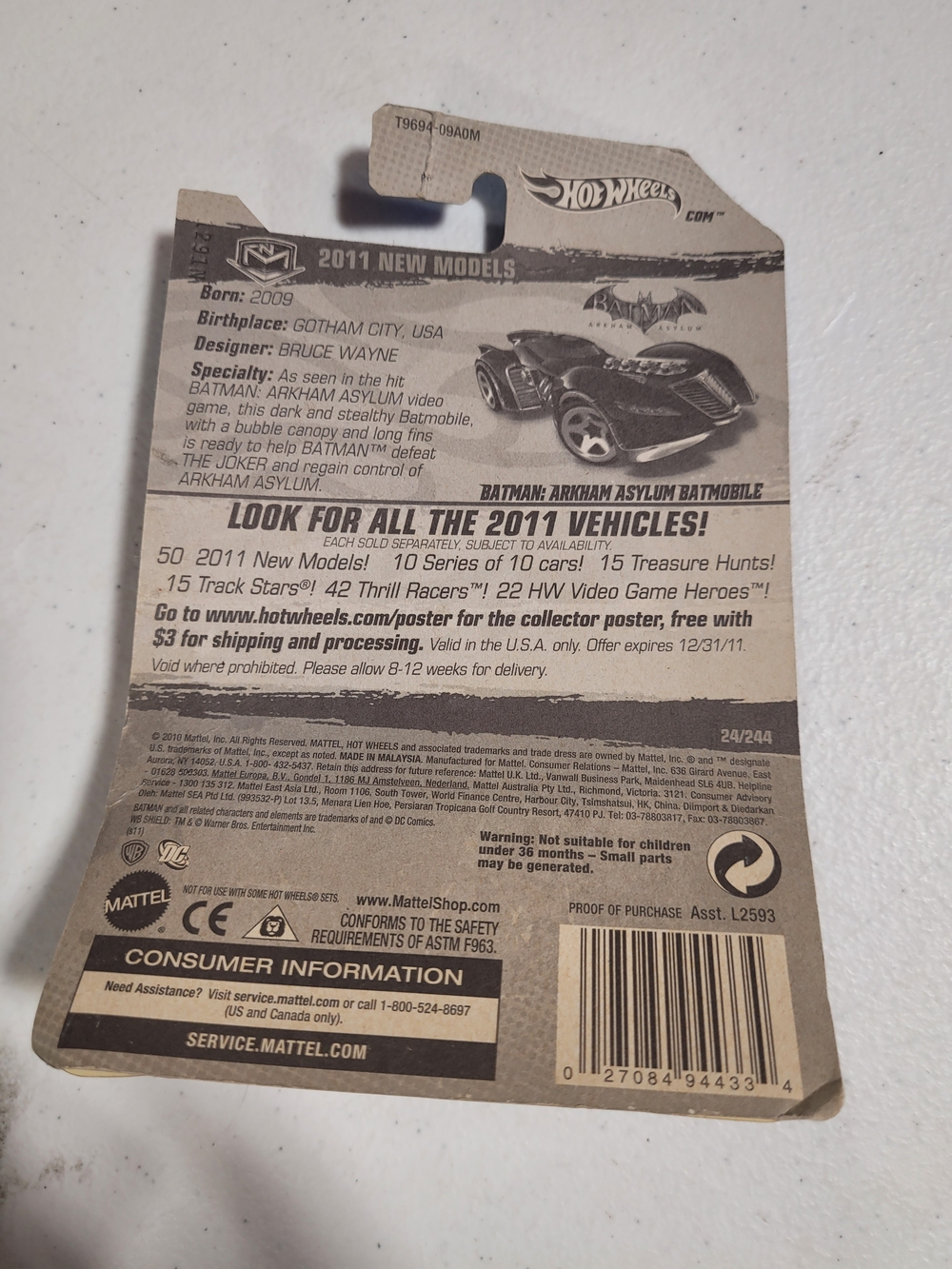 Hot Wheels Black Batmobile Die-Cast Toy Car - Picture 2 of 2